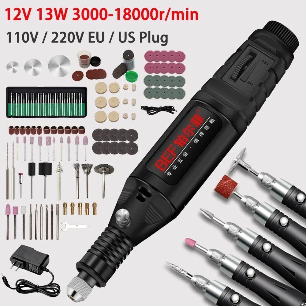 Mesin Bor Mini Drill Grinder Mini Elektrik Grinda Mini Kecil Alat Ukir Pen Gurinda Bor Listrik Alat