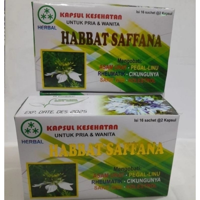 Habbat Saffana | kapsul Asamurat pegalinu chikungunya | Asli