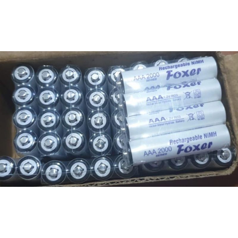 BATERAI AAA A3 RECHAGEABLE CHARGE FOXER 2000MAH