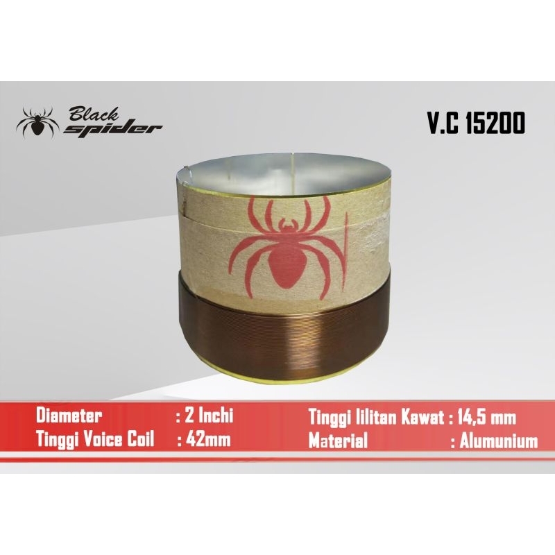 SPUL SPEAKER BLACKSPIDER BS 15200 ORIGINAL SPOOL SPIKER 2INCHI BS 15200