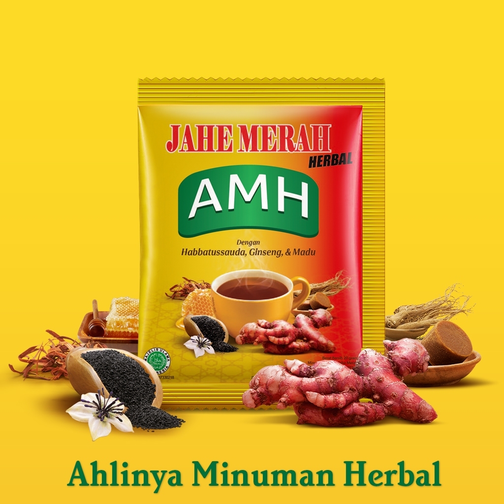 

Jahe Merah AMH Minuman Hebal Dengan Habbatussauda, Gingseng&Madu