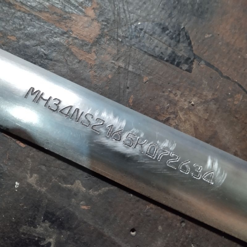 Ketok nomor rangka  ketik nomer mesin vespa mb tiger megapro satria hiu ninja RR 2tak di plat galvan