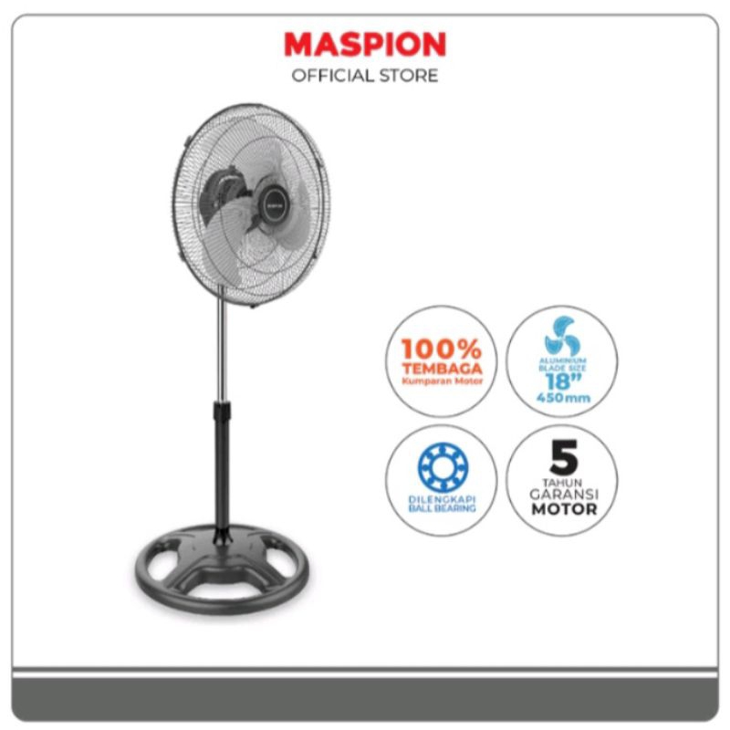 Maspion Kipas Angin Berdiri PW 1817 S / Stand Fan 18 inch Maspion PW 1817 S