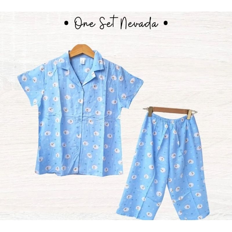 piyama nevada celana pendek 7/8/hotpants