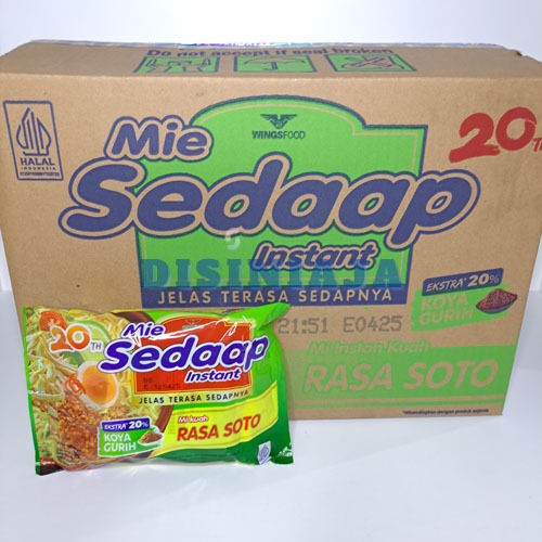 

Mie Sedap Soto 75gr x 40bks (1Dus)