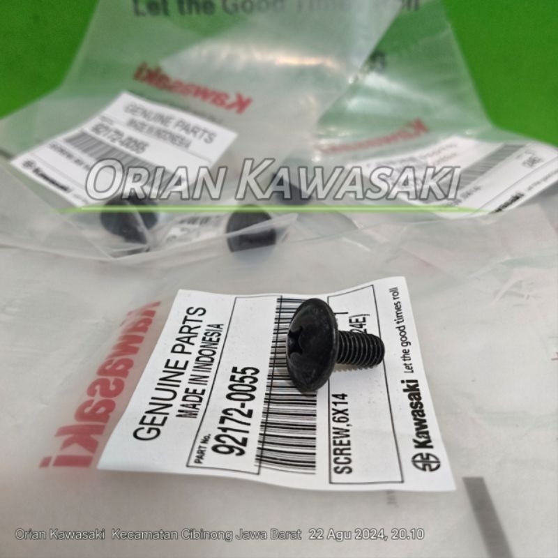Baut body 6x14 original kawasaki 92172-0055