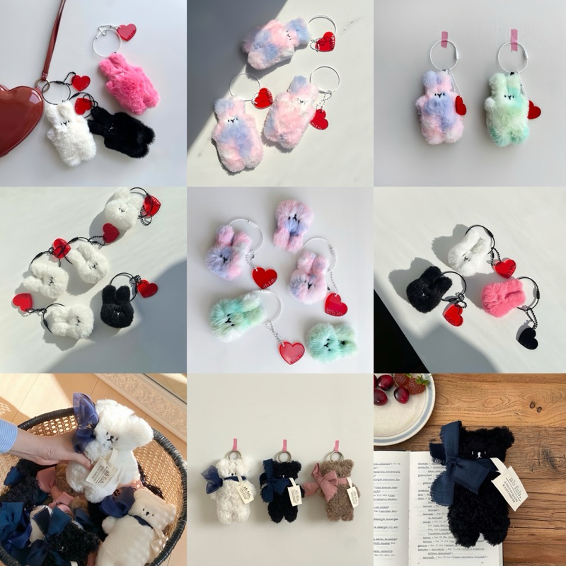 Ab Fab. Keyring Worn By Suga Official Gantungan Kunci Black Cat Kucing Hitam Korea Bunny Happy