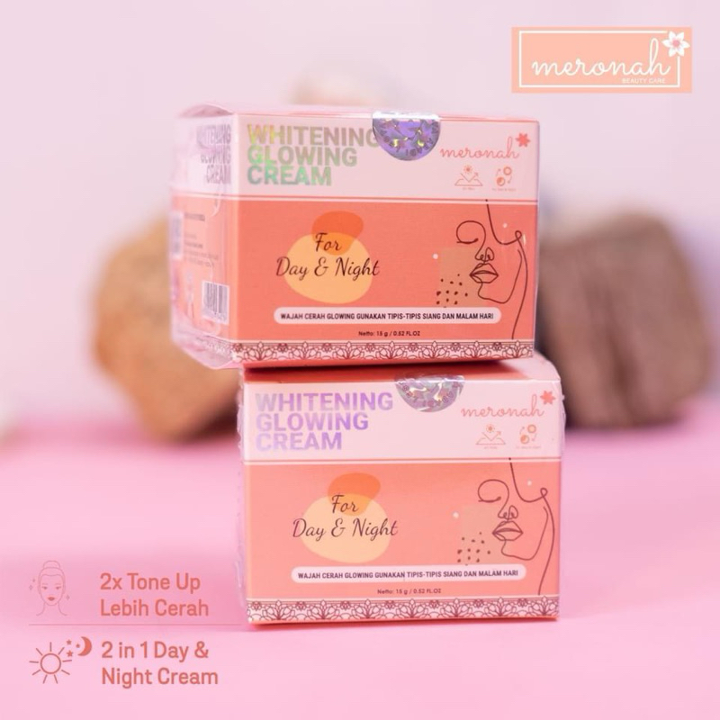 (Bpom) Meronah Whitening Glowing Cream 15gr