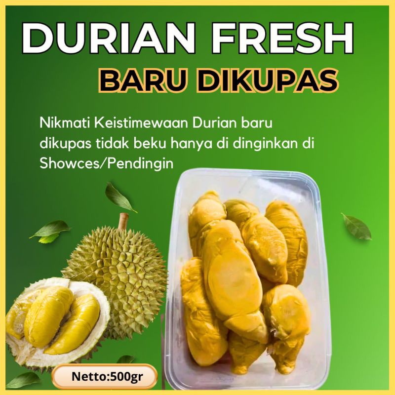 

DURIAN KUPAS MEDAN 500gr/durian kupas premium ekonomis