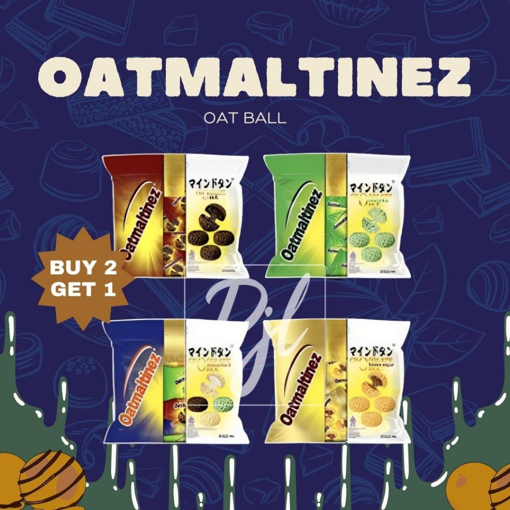 

(BUY 2 GET 1) Oatmaltinez Oat Ball Kue Oat Bola Import 250g