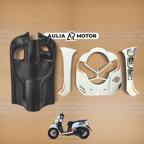 COVER BODY DEPAN /SET BODY DEPAN SCOOPY 2017 PUTIH