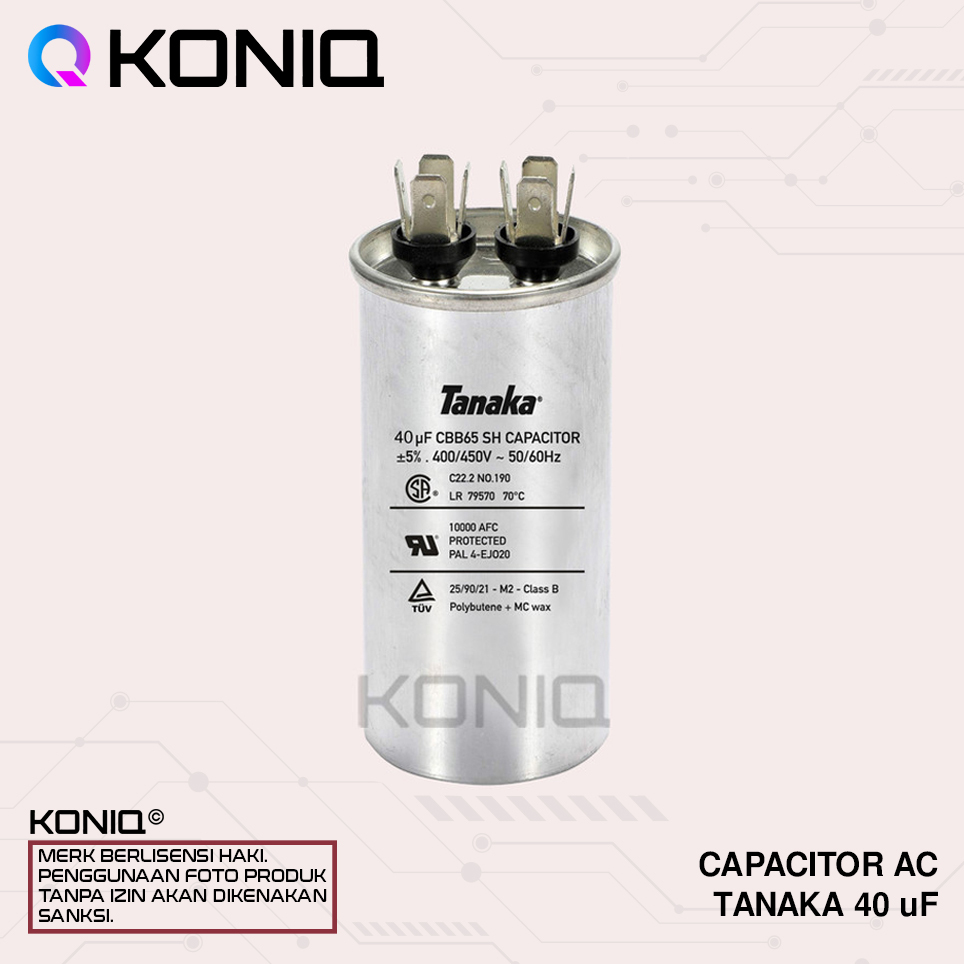 Ay00 KAPASITOR AC 40 UF MIKRO / CAPASITOR 40 UF MIKRO CBB65