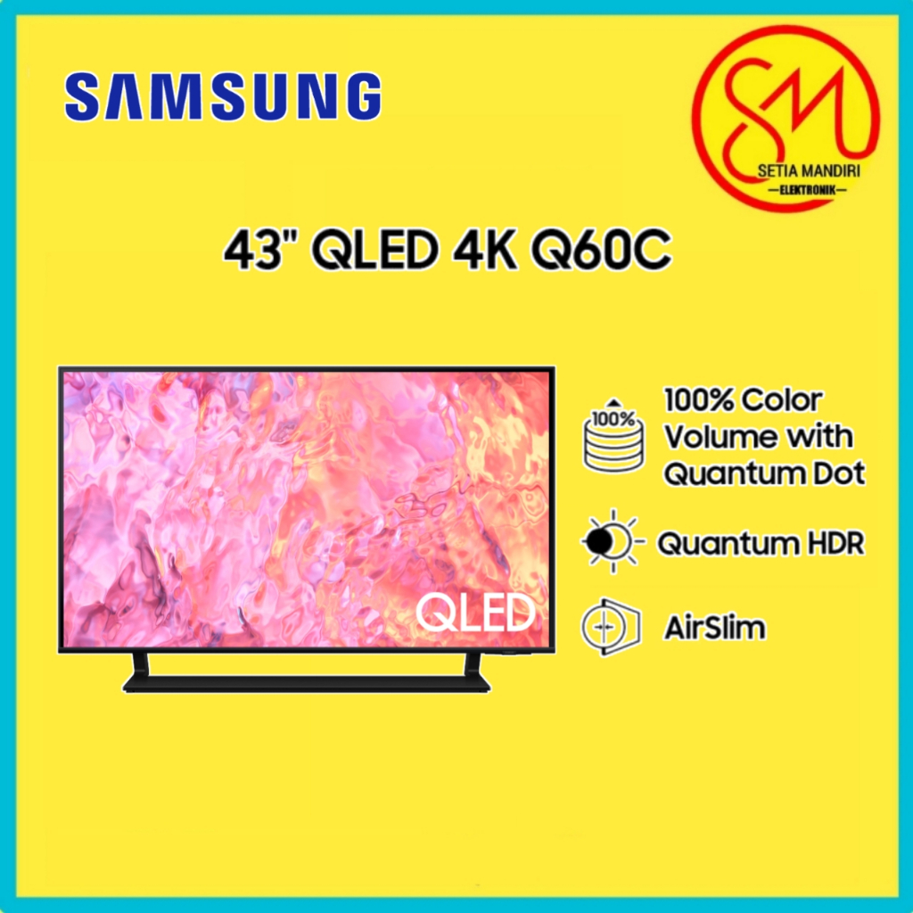 SAMSUNG 43Q60C QLED Smart LED TV 43 Inch UHD 4K HDR Q60C QA43Q60CAK