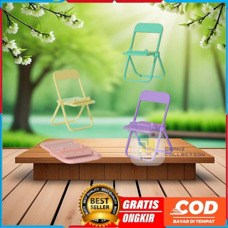 STAND HOLDER HP SERBAGUNA HOLDER HP MOTIF UNIK KURSI LIPAT MINI