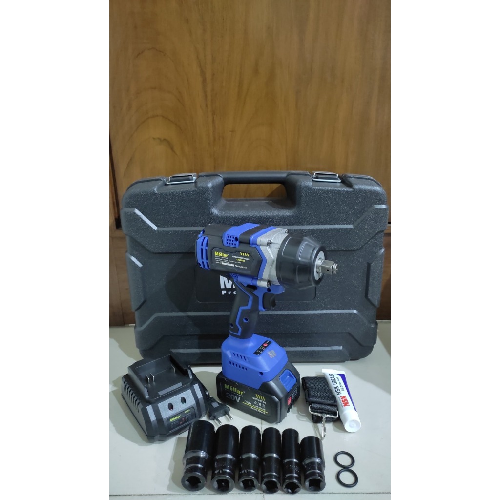 Mollar CIW20750 set cordless impact wrench Alat Buka Baut 20v 750nm CIW 20750