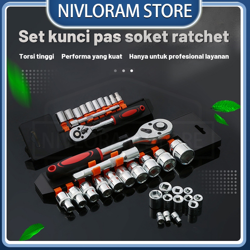 Impact Kunci Set Socket Sok Kunci Sok Wrench 1/2 Kunci shock Wrench Set 12 pcs Ratchet wench set