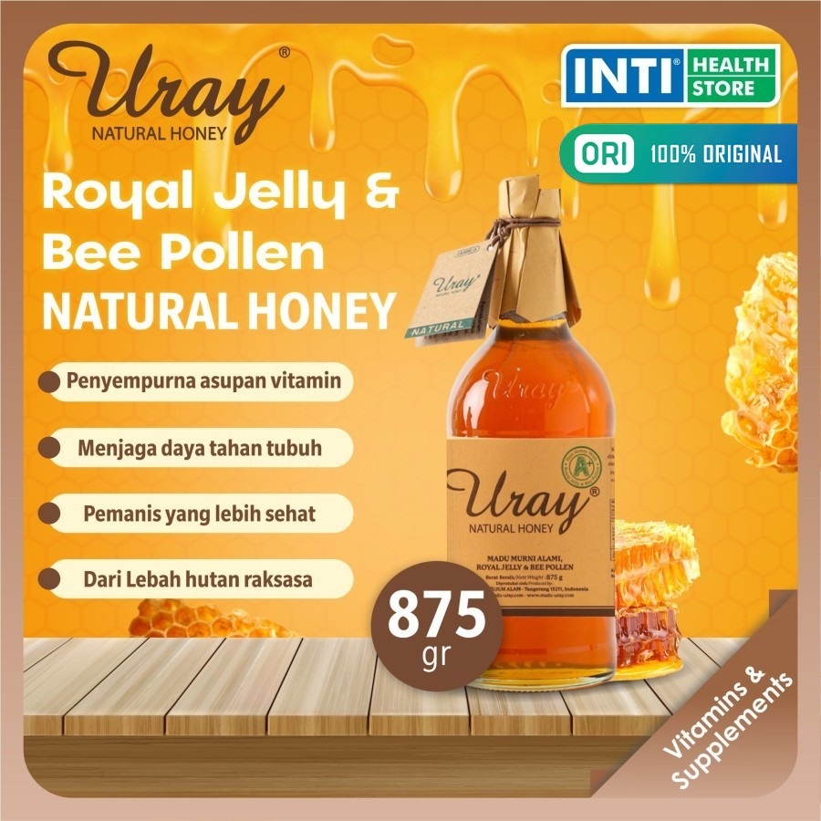 

Madu Uray | Natural Honey Royal Jelly & Bee Pollen 875gr | Madu Murni