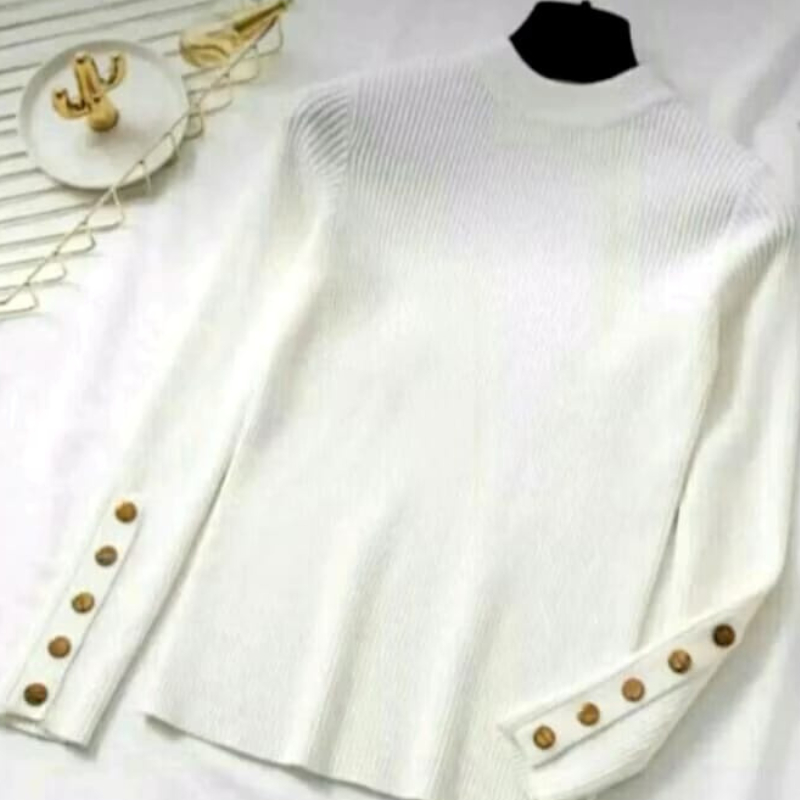 Inara Rajut Baju Premium Rajut Kancing Baju Kekinian Viral Inner Knit Rajut Halus Turtle Neck COD