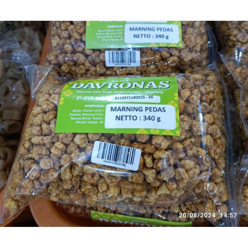 

Marning jagung Pedas Davronas 340gr camilan Oleh-oleh khas Jogja Semarang Magelang Jateng DIY