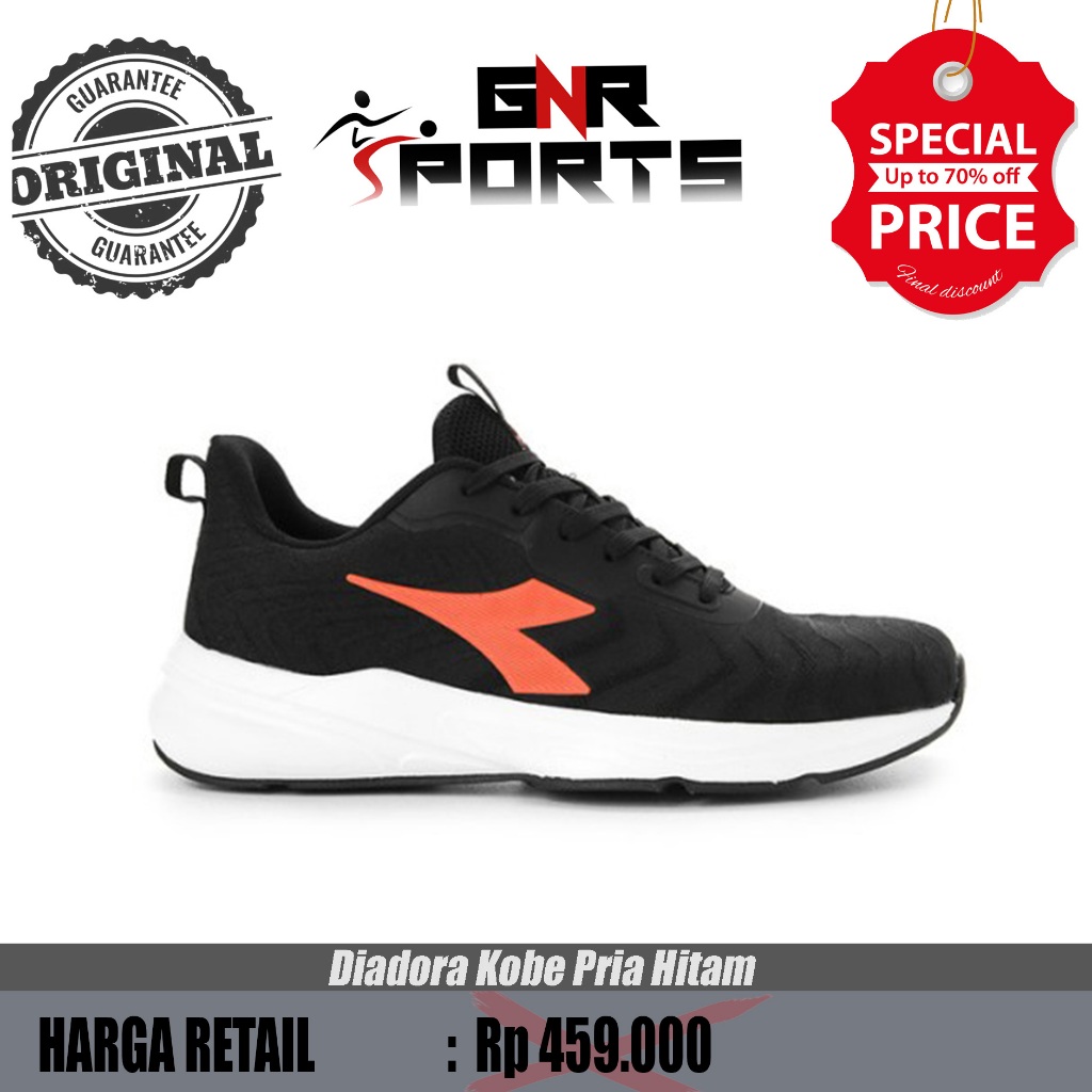 Sepatu Diadora Kobe Pria Hitam Original 100%