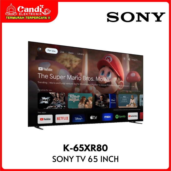 TV SONY BRAVIA 8 K-65XR80 OLED 4K UHD HDR Google TV 65 Inch 65XR80 K65XR80