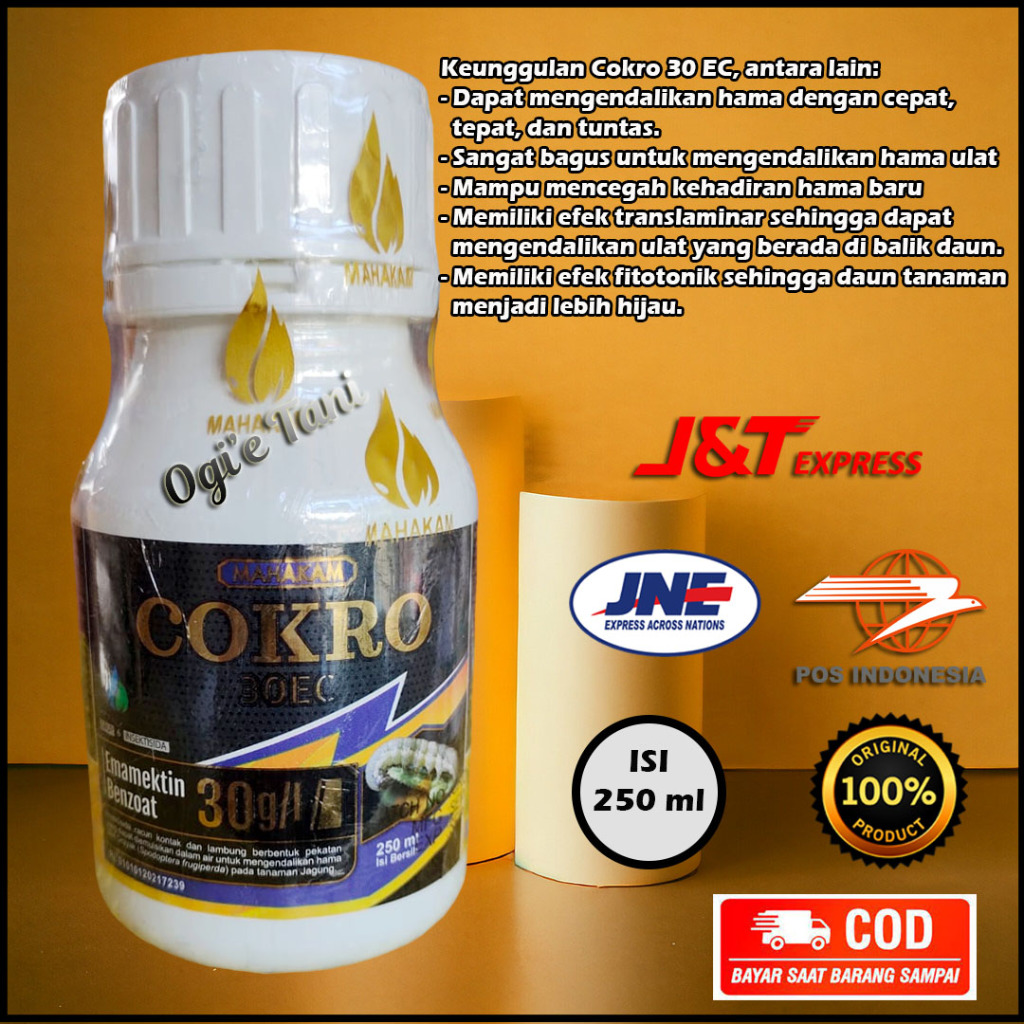 Insektisida COKRO 30 EC, Pembasmi Hama Ulat Jagung, Isi 250 ml