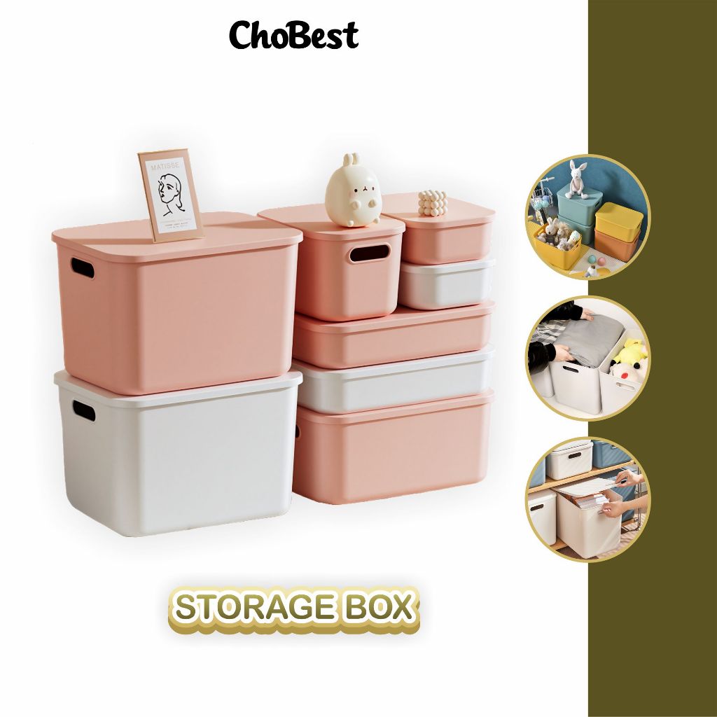 CHOBEST Storage Box Organizer Kotak Penyimpanan Storage Box Aesthetic Kotak Penyimpanan Buku/Rak Pen