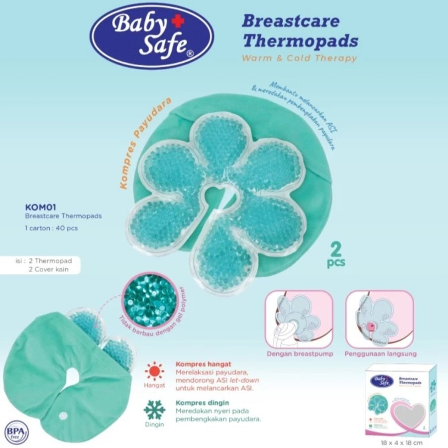 Baby Safe Breastcare Thermopads isi 2 Pcs | Babysafe Kompres Payudara Ibu Menyusui | Breast Relaxant