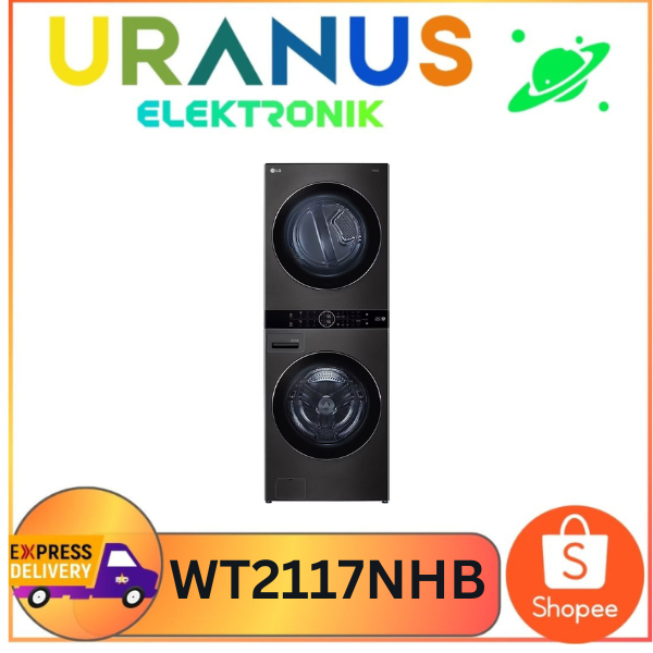 LG WT2117NHB WashTower Mesin Cuci Washer & Dryer 21/17Kg