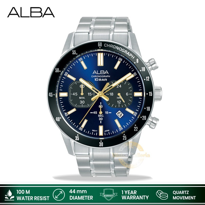Jam Tangan Analog Pria Alba Active Chrono AT3J73 Original