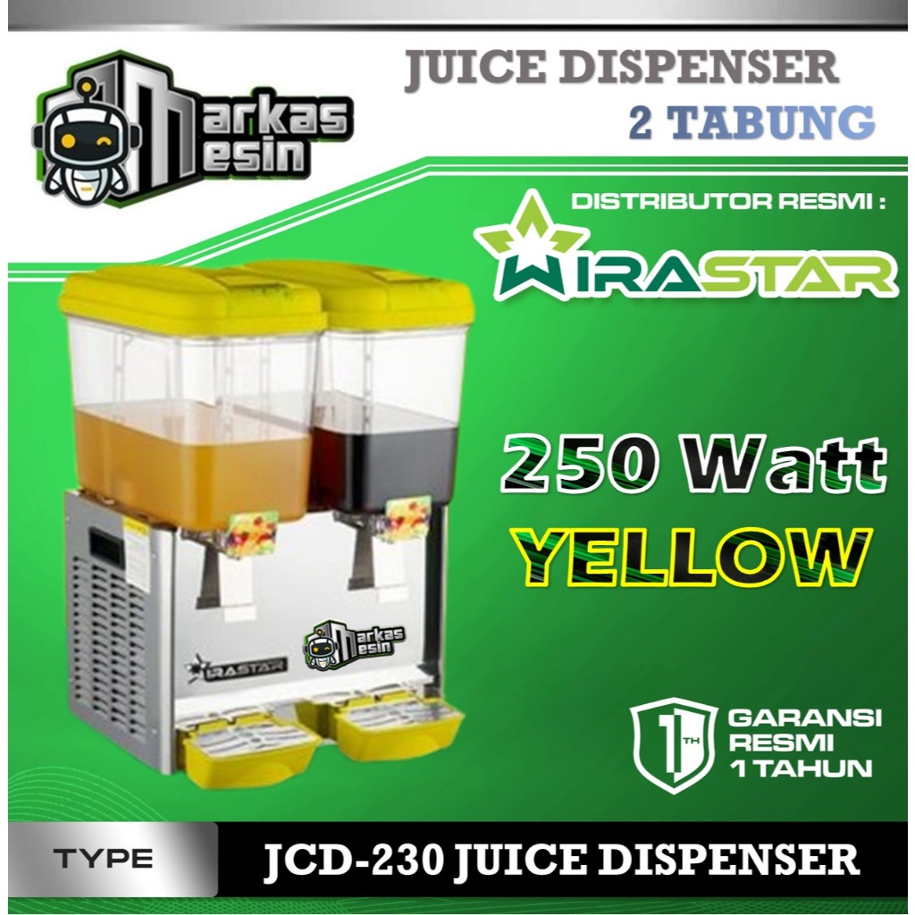 Juice Dispenser WIRASTAR JCD-230 Mesin Jus Dispenser 2 Tabung Cold Dispenser