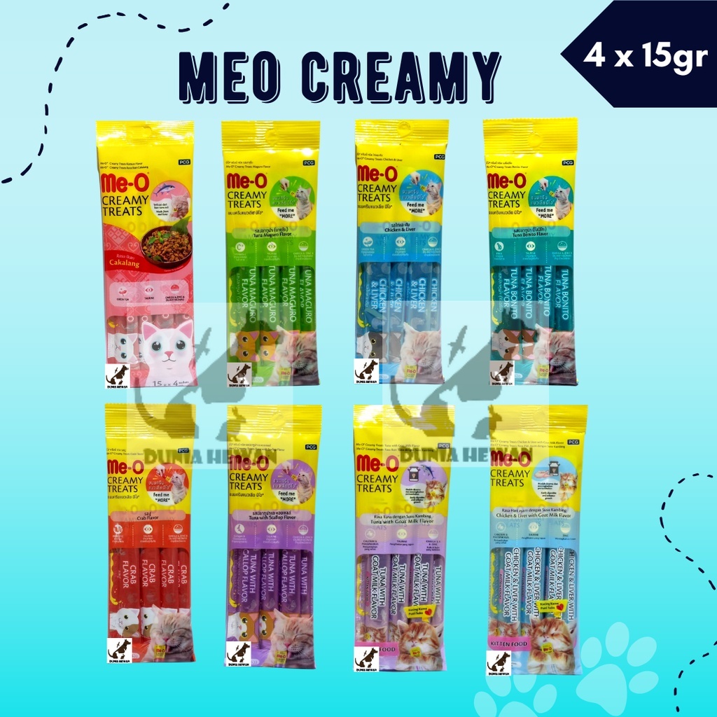 SNACK/Treat Kucing (Cat) Me-O MeO Creamy Treat Treats per Box/Boks/Dus