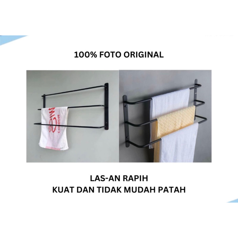 Rak Gantungan Handuk 3 Susun 60cm