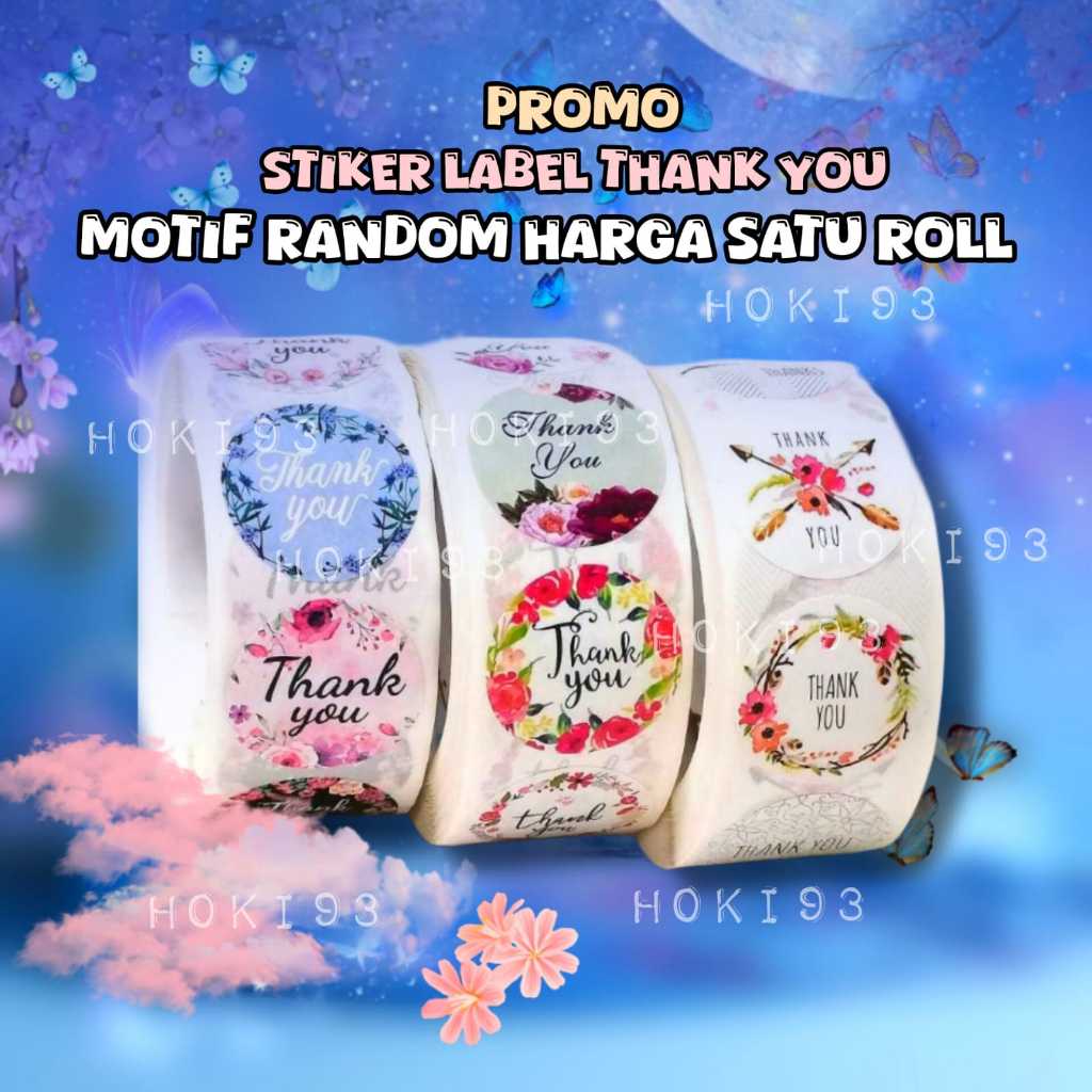 

( PROMO RANDOM STIKER ) Label Thankyou Stiker kertas Kraft Murah label terimakasih