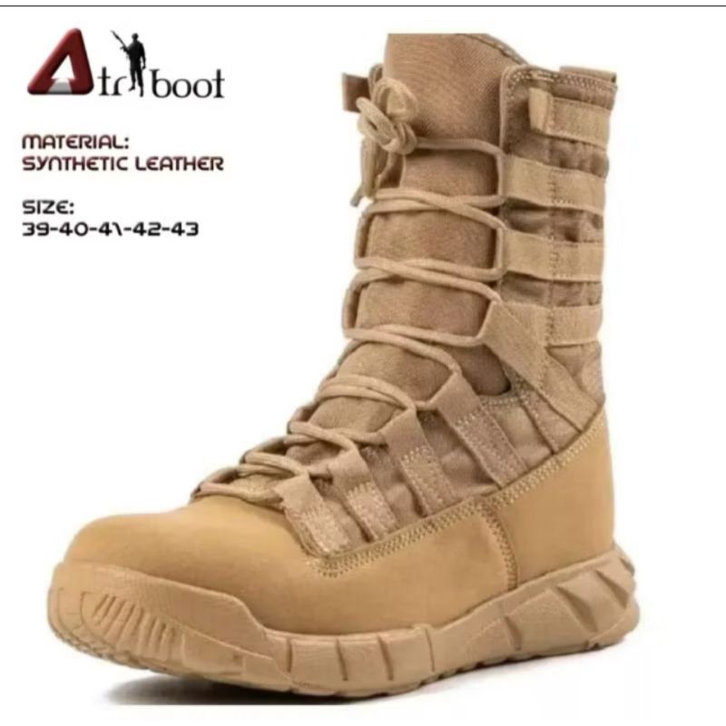 sepatu pdl tni polri ninja tinggi 10 inc warna gurun