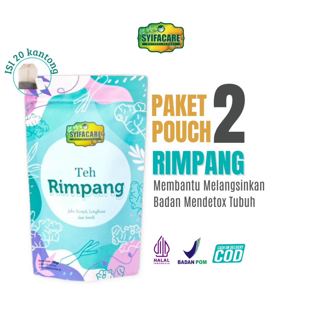 

Paket Hemat 2 Teh Rimpang SYifacare - Teh Celup Rempah Rimpang Jamu Instan Original