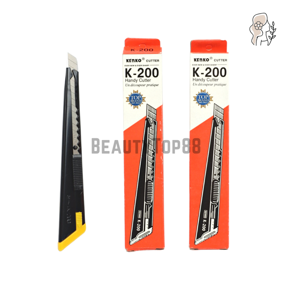

Cutter Kecil Kenko K-200 K200 - Pisau Kater Pemotong Kertas Warna Hitam