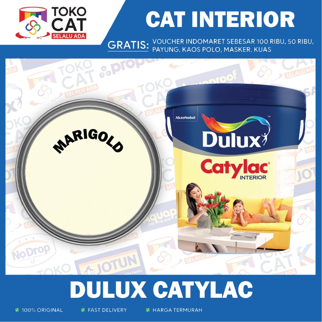 Cat Tembok Interior | Dulux Catylac Tinting ( ROSY PINK ) 5Kg | Kemasan Galon