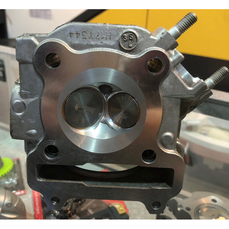CYLINDER HEAD MIO HEAD MIO KLEP 28 24 BATANG 5 PORTING & NON PORTING PROSES CNC SETTING + BOSH KLEP 