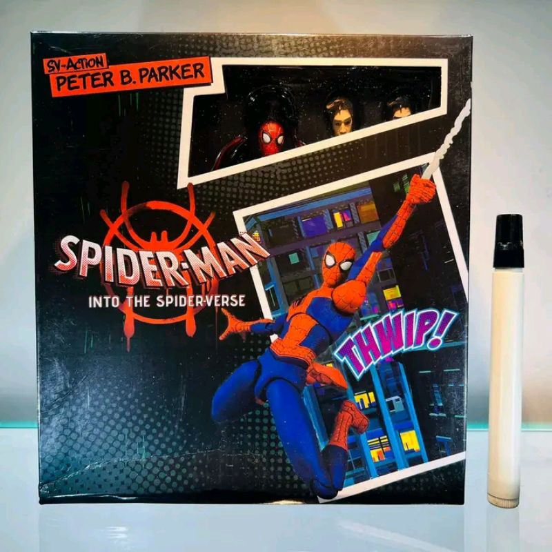 mainan figure spiderman Sentinel SV-Action Spider-Man Peter B Parker detail artikulasi recast tinggi