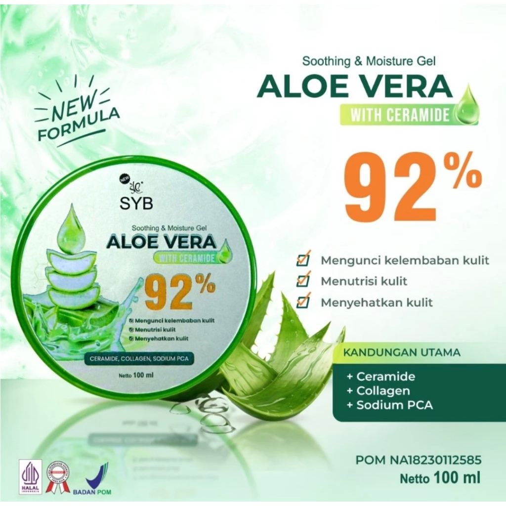 SOOTHING & MOISTURE GEL ALOEVERA 92% SYB - SOOTHING GEL ALOEVERA