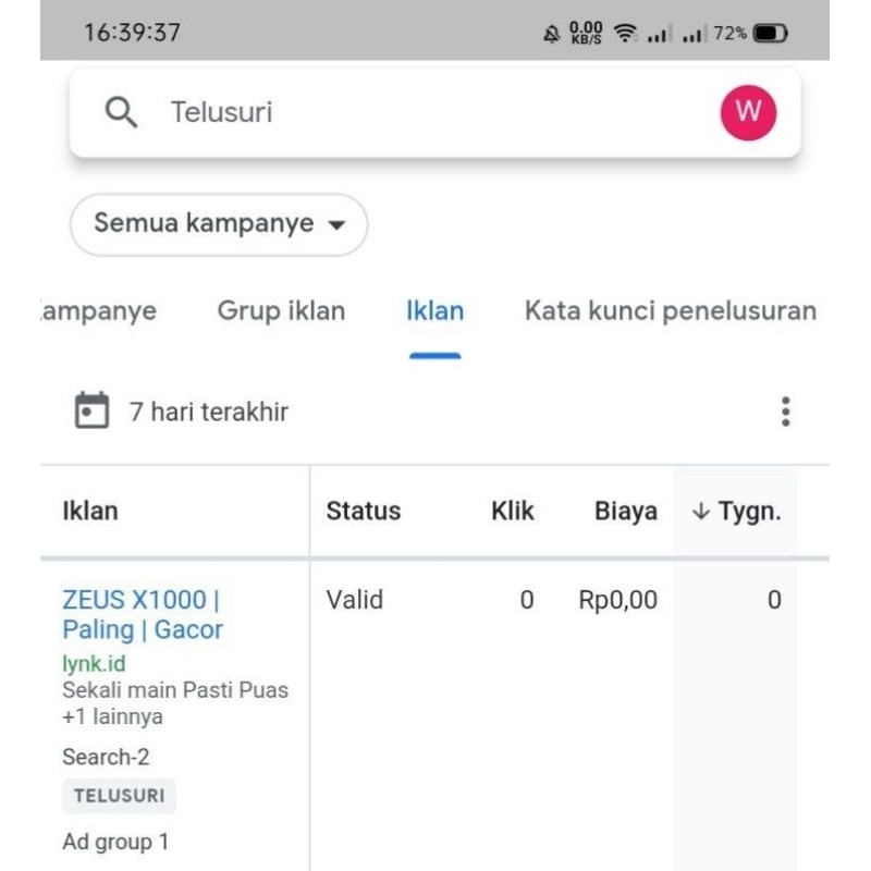 Akun G00gle Ads Hitam