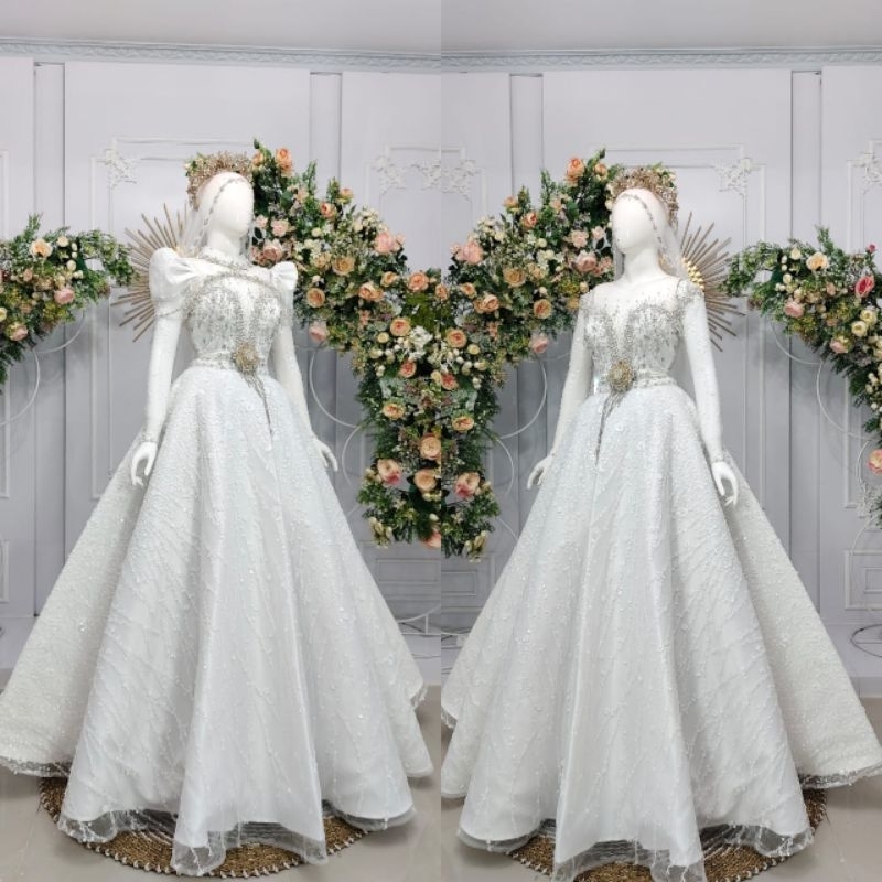 GAUN BARBIE WEDDING CANTIK BEREKOR / BAJU WEDDING MANJALITA / GAUN BARBIE WEDDING MEWAH BEREKOR/GAUN