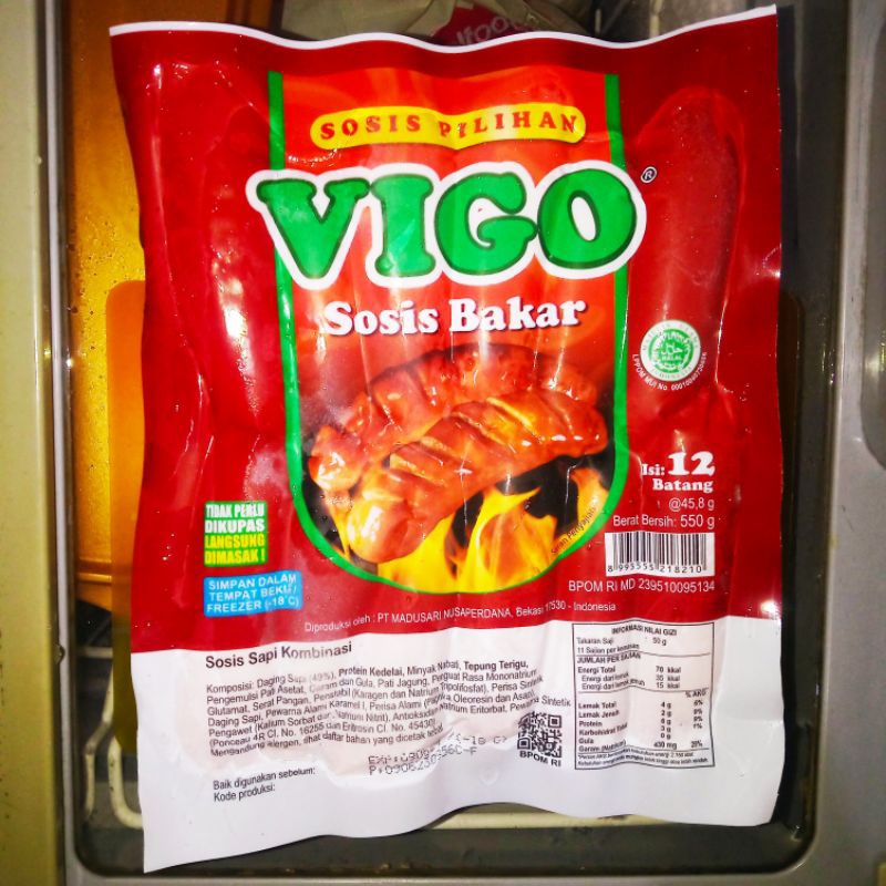 

Sosis Sapi Bakar Vigo 550 gr isi 12