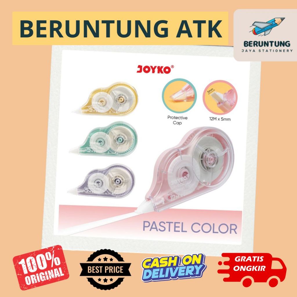 

Correction Tape Joyko CT-522PTL Pastel Color