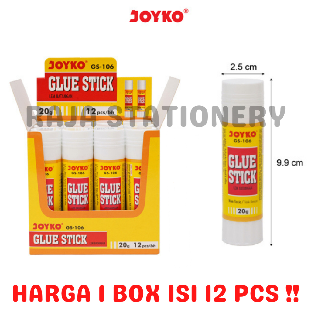 

JOYKO GLUE STICK 20g LEM BATANG STIK JOYKO BESAR PUTIH GS-106 BOX LUSIN [12 PCS]