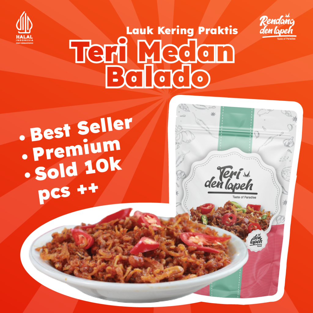 

TERI KACANG BALADO | TERI NASI MEDAN PLASTIK VAKUM | TERI SAMBAL BALADO I BRAND DEN LAPEH | TERMURAH