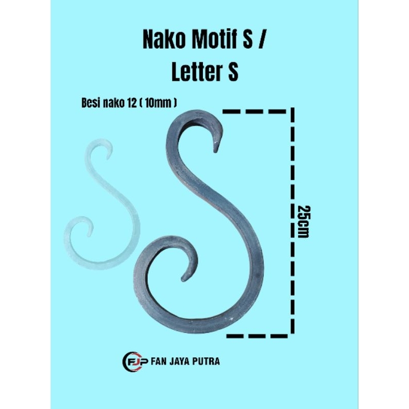 NAKO TEMPA MOTIF S 25CM BESI NAKO 12 ( 10mm ) | NAKO VIRKAN MOTIF S 25CM BESI NAKO 12 | ORNAMEN PINT