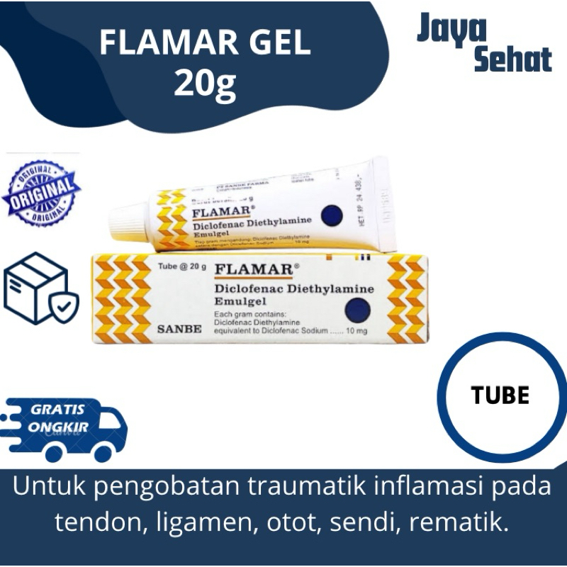 Flamar Gel 20 gr Gel Nyeri Sendi Nyeri Otot Radang Sendi Flamar Emulgel 20 gr