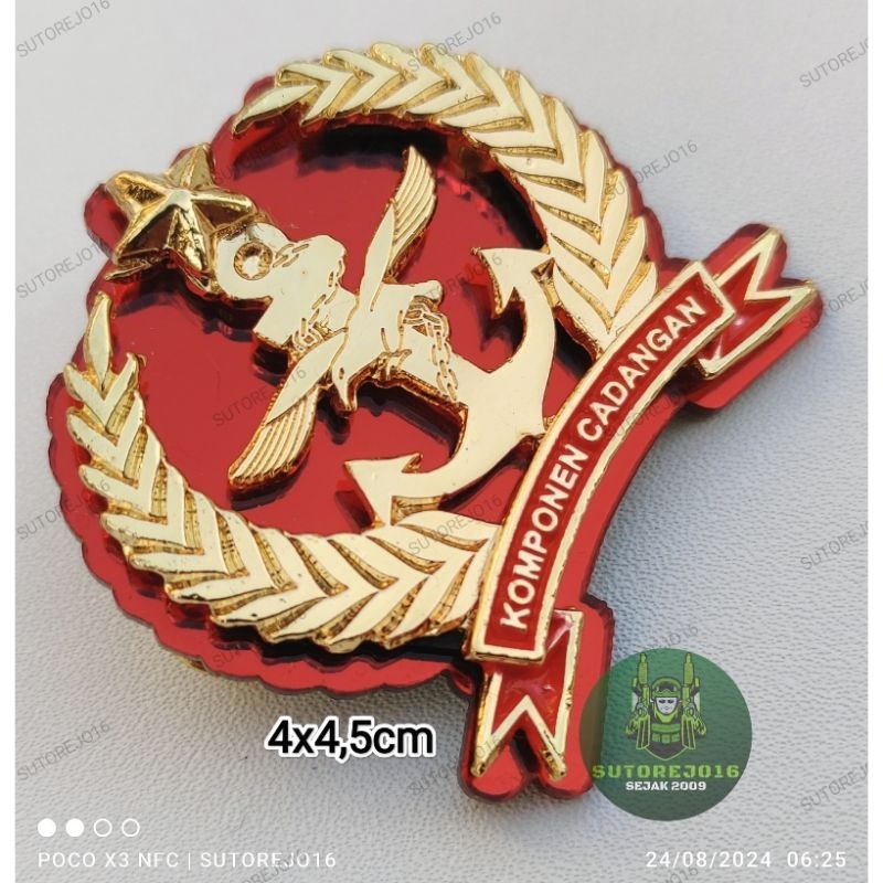 pin brevet brivet brefet wings tni komcad komponen cadangan